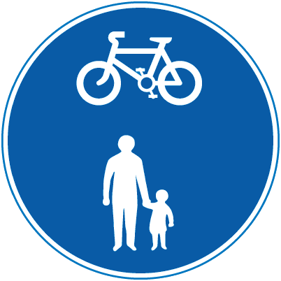 A route for pedestrians and cyclists.